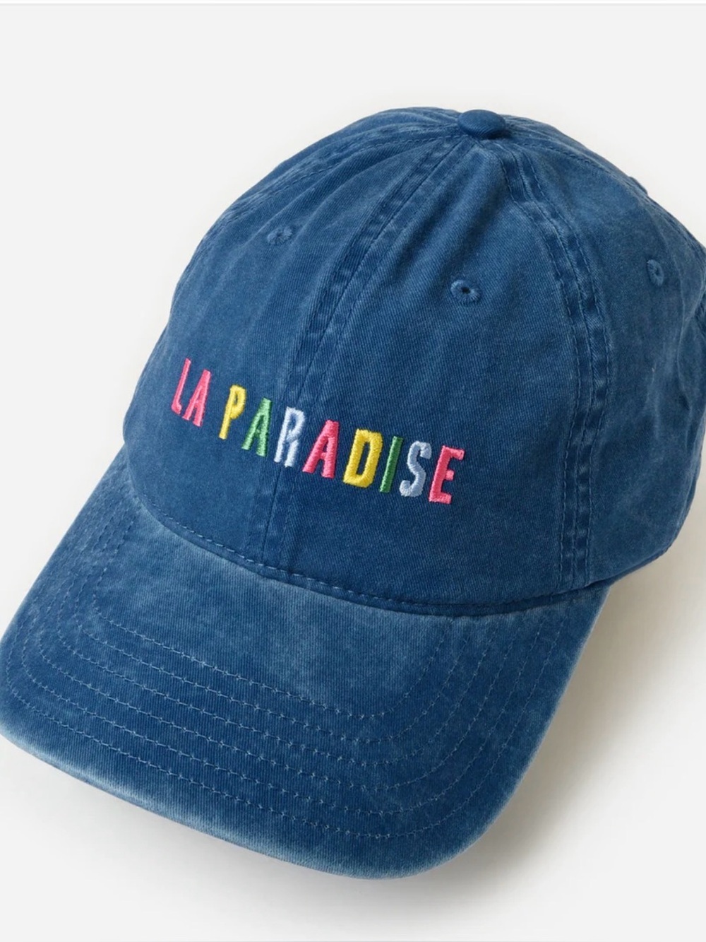 Kerri Rosenthal LA Paradise Embroidered Blue Baseball Cap One Size New with Tags
